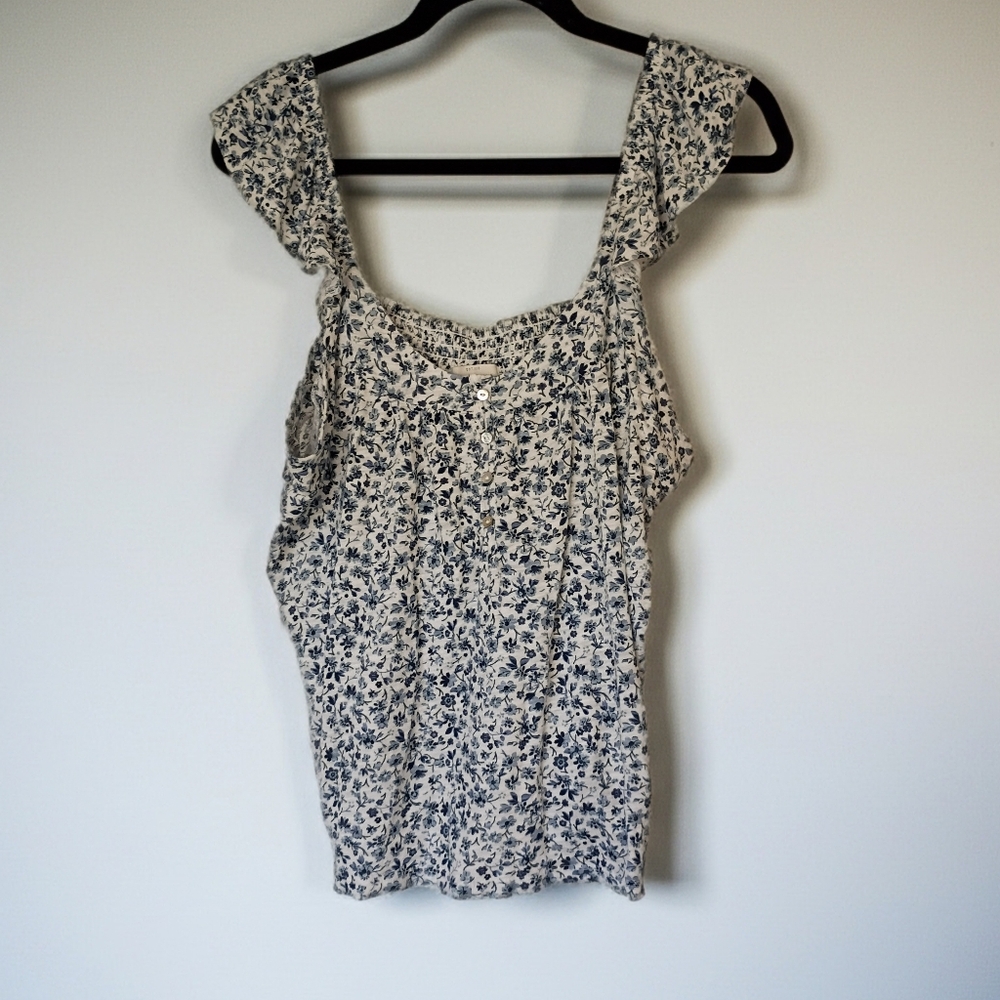 Floral Print Women's Top Lucky Brand Size L